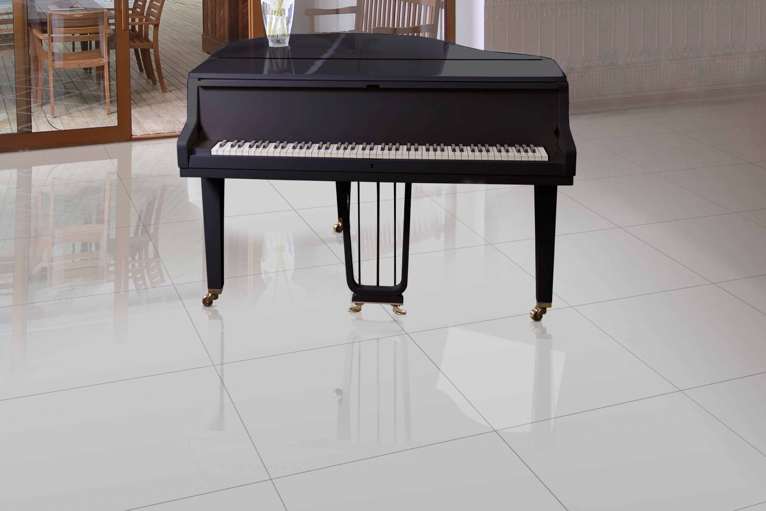 Fliese Colores 59 Blanco Brillo reinweiß weiß glänzend 59x59 cm Wohnzimmer