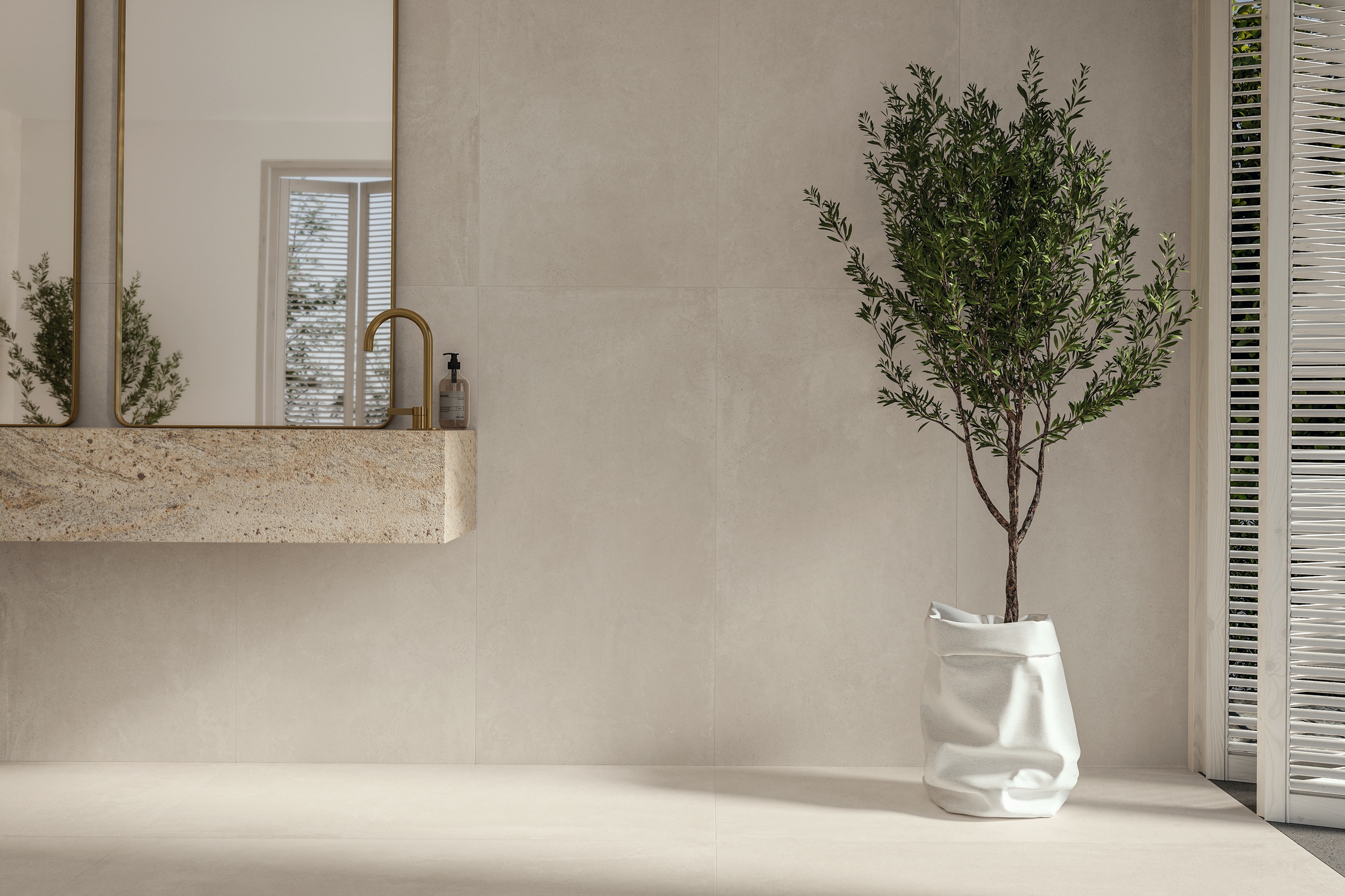 Fliese Betonoptik Imola Azuma Up White Bodenfliesen Wandfliesen creme weiß offwhite