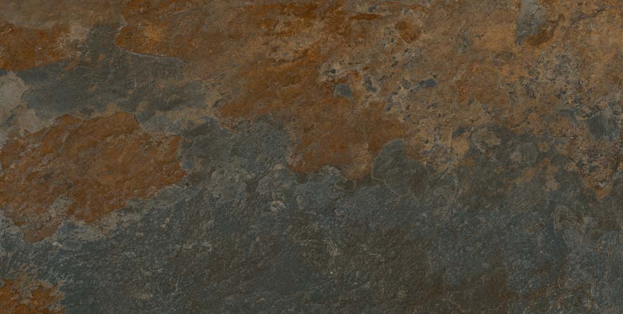 ABVERKAUF Fliese Steinoptik rustikal rot braun 60x120 cm "Bor Musgo" rektifiziert