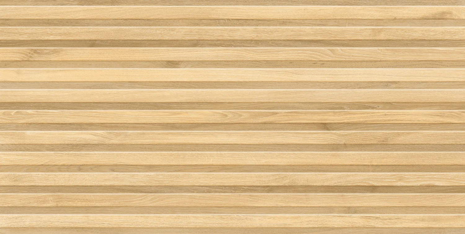 Wandfliese Holzoptik Geowood Streifen-Dekor Eiche hellbraun