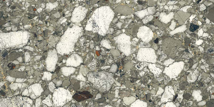 Fliese Terrazzo-Steinoptik grün glänzend 60x120 cm "Veni Emerald" rektifiziert