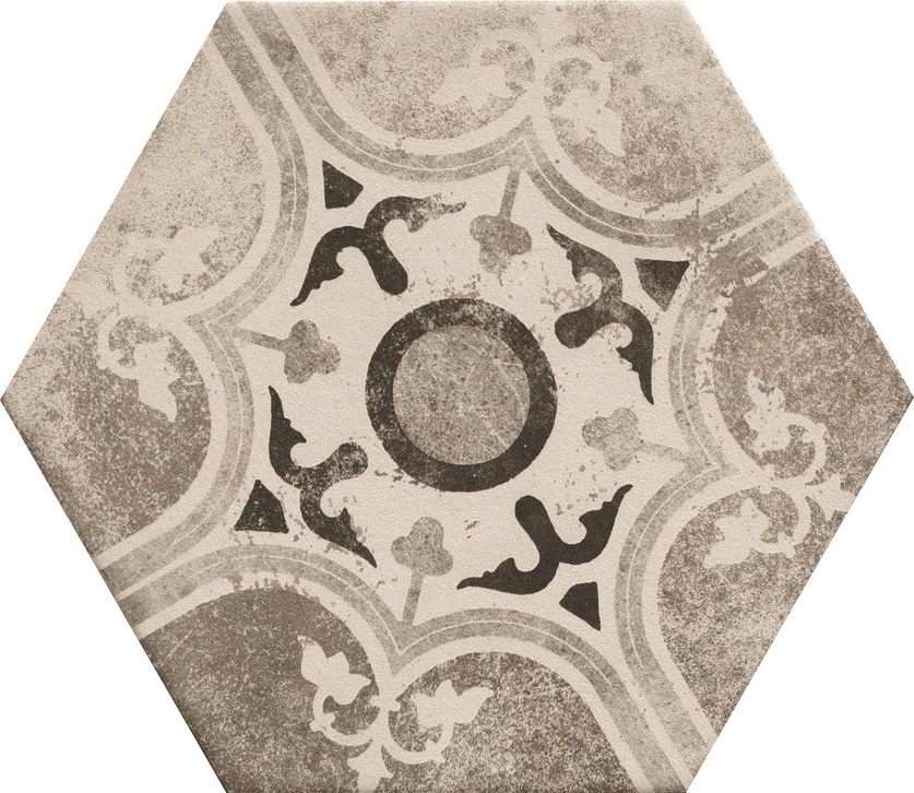 Hexagon Fliese Retro-Dekor Vintage 24x27,7 cm "Miami Mix" Sechseck rustikal CIR | 27 zufällige Dekore