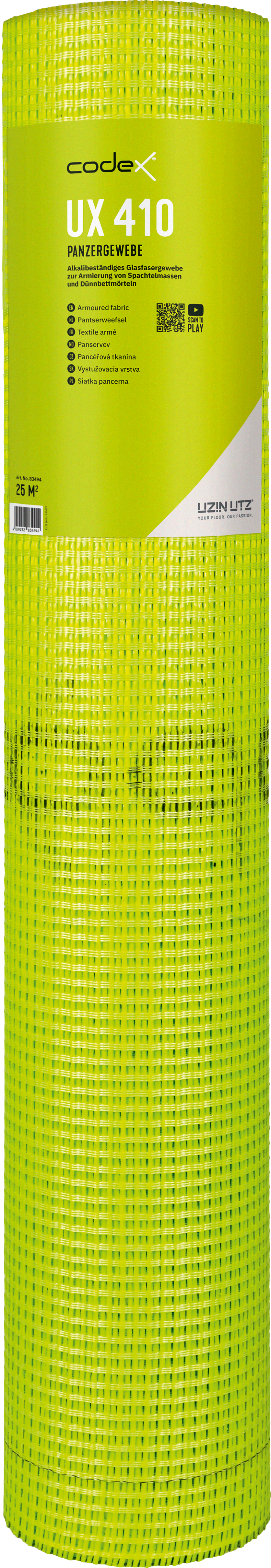 Codex Panzergewebe UX 410 , 25m x 1 m Glasfasergewebe
