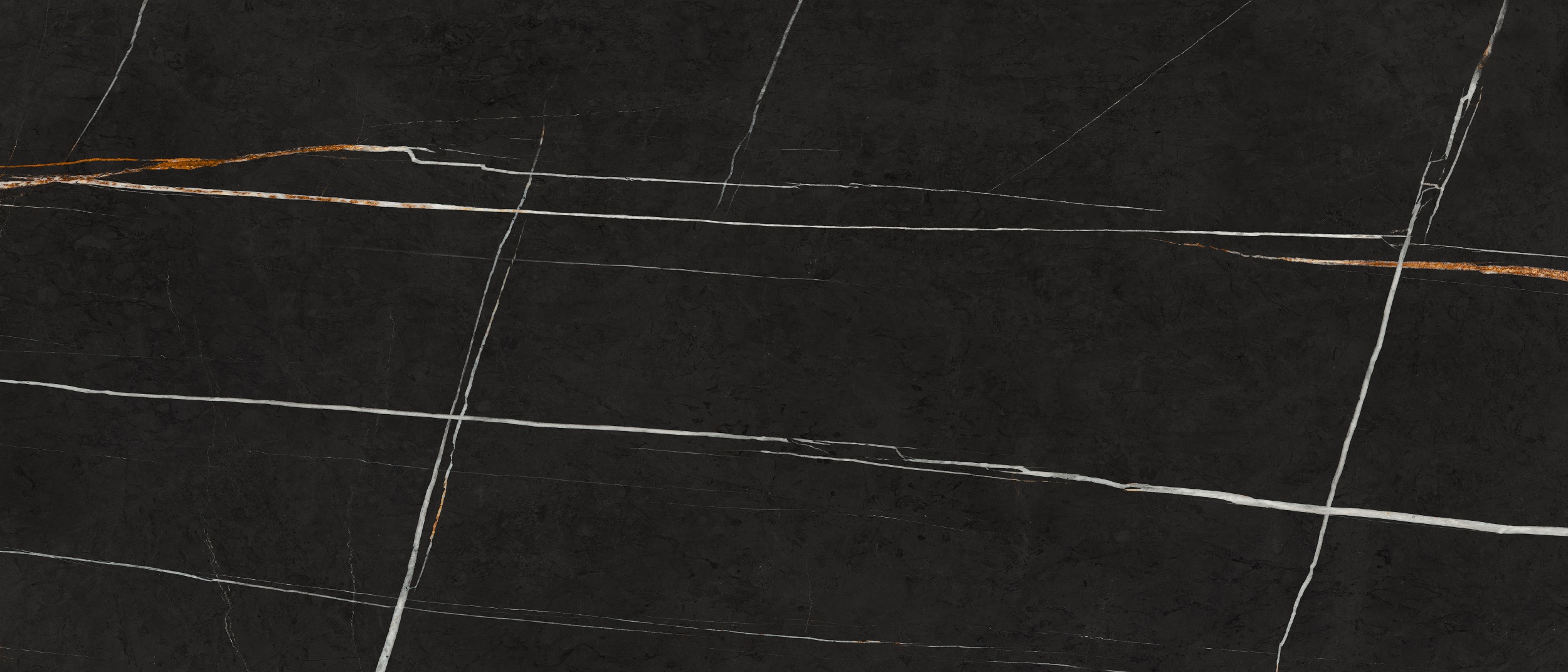 XXL-Fliese Marmoroptik schwarz anthrazit 120x280 cm Hizura Black Großformat Wandfliese glänzend