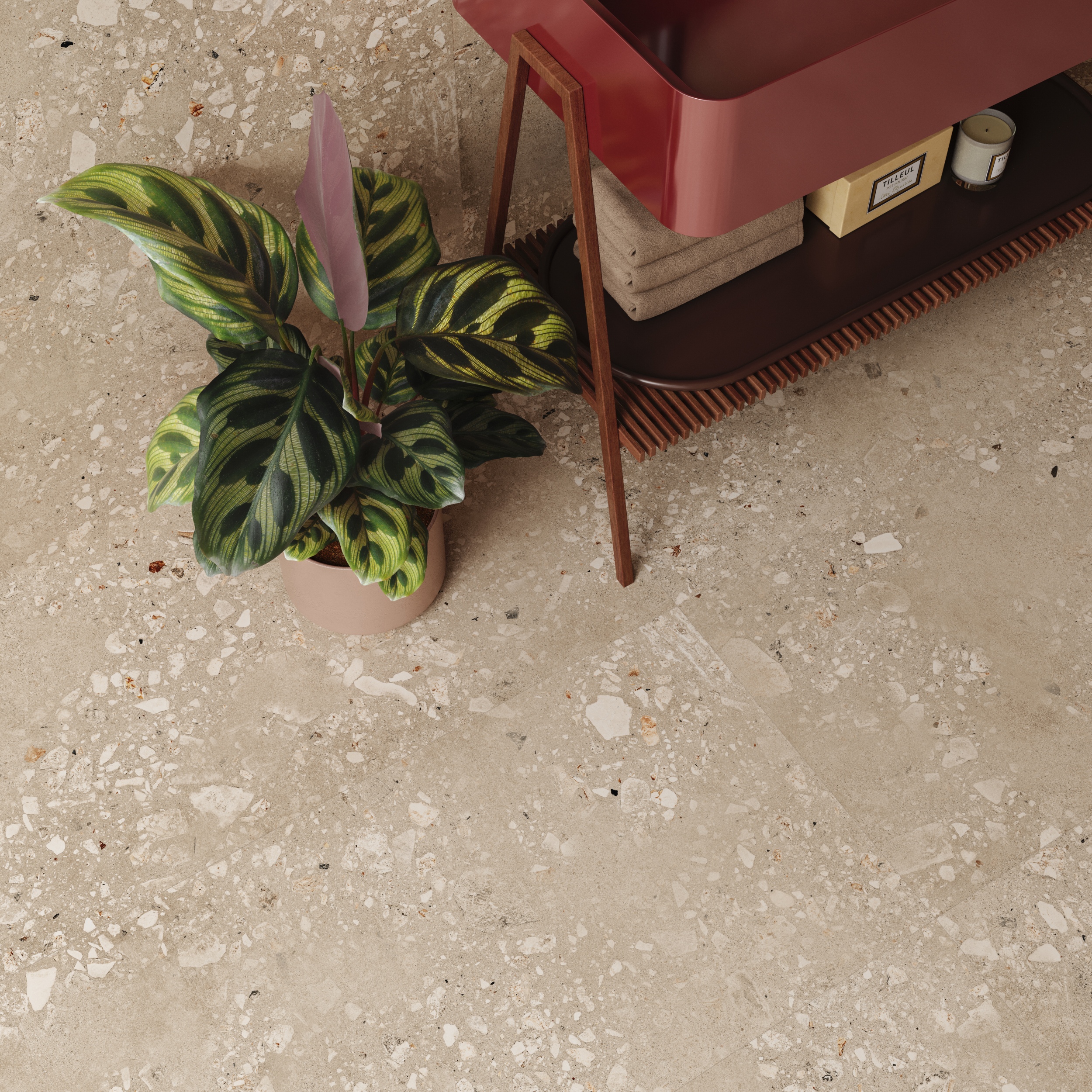 Fliese Terrazzo-Optik Logico Cosmo Sand Sant Agostino beige
