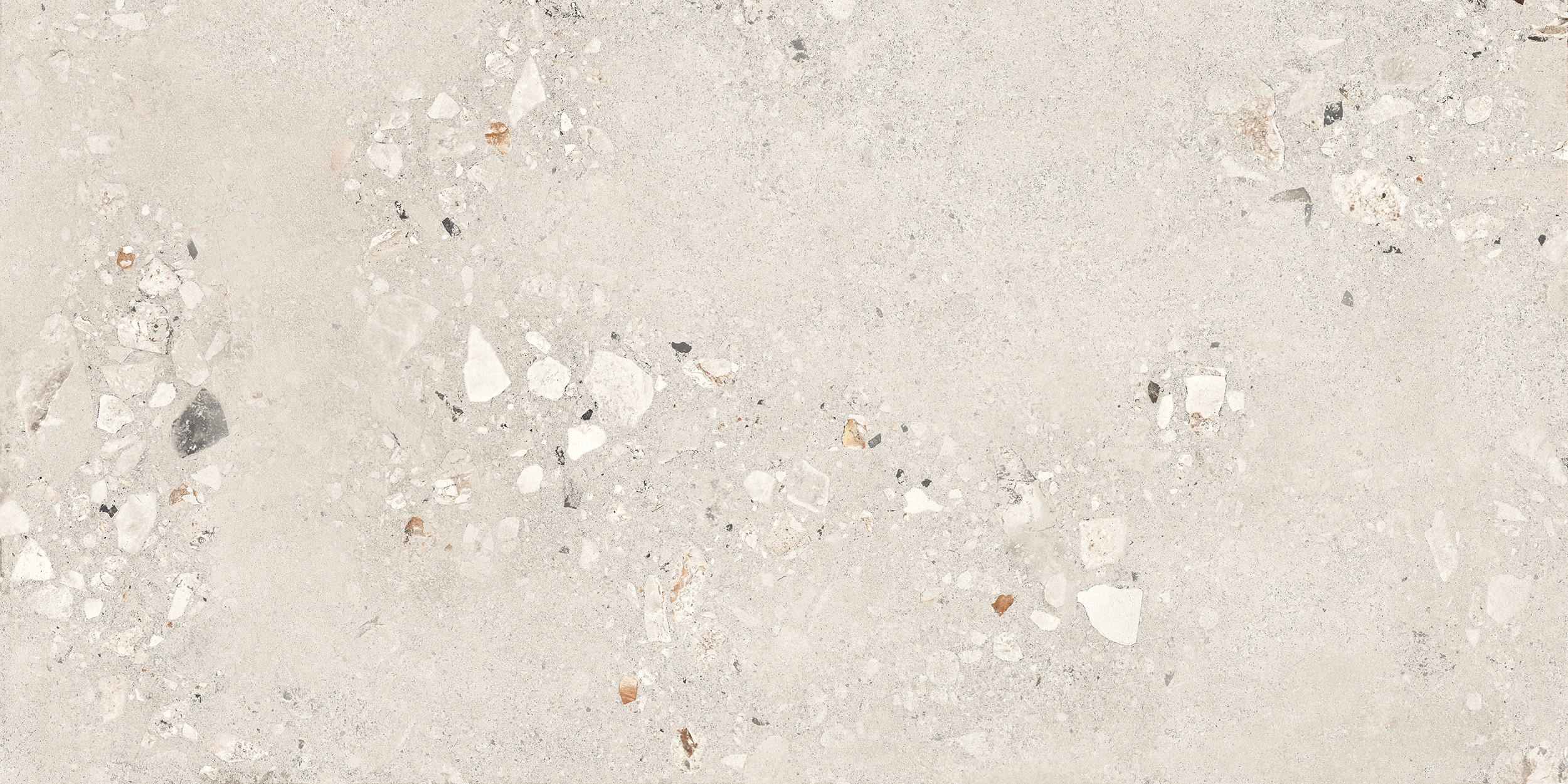 60x120 cm Fliese Terrazzo-Optik Logico Cosmo Pearl Sant Agostino hellgrau