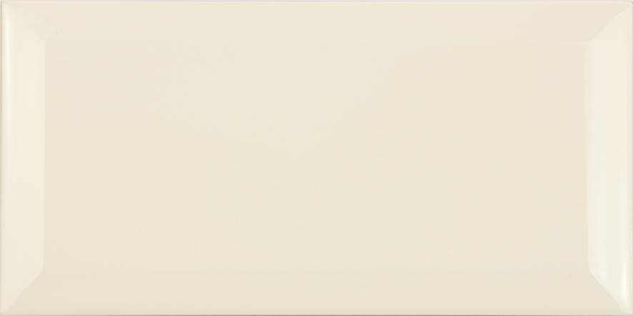 Metro Fliese cremeweiß glänzend 10x20 cm Subway Wandfliese Bad, Küche Facettenfliese