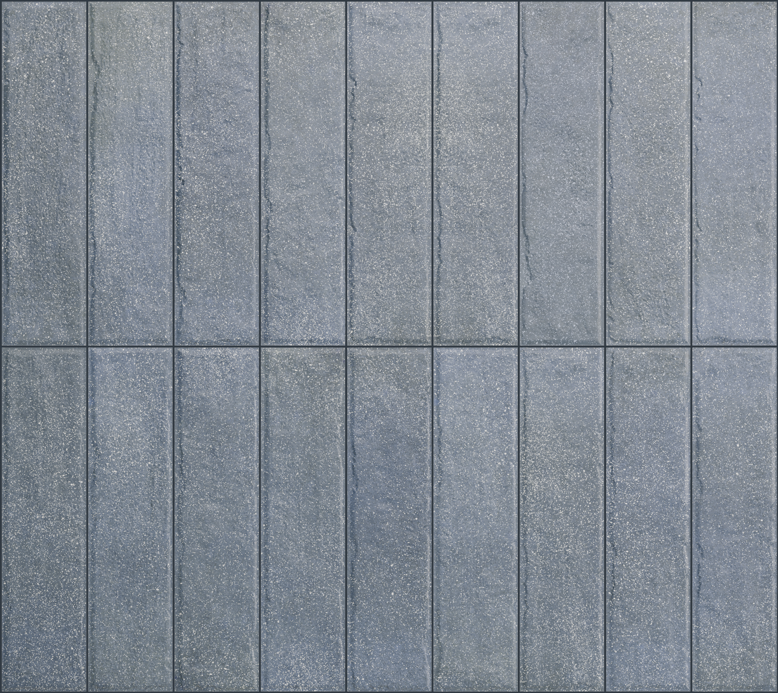 Fliese unregelmäßige Oberfläche 5x20 cm "Tetris Blu" blau matt