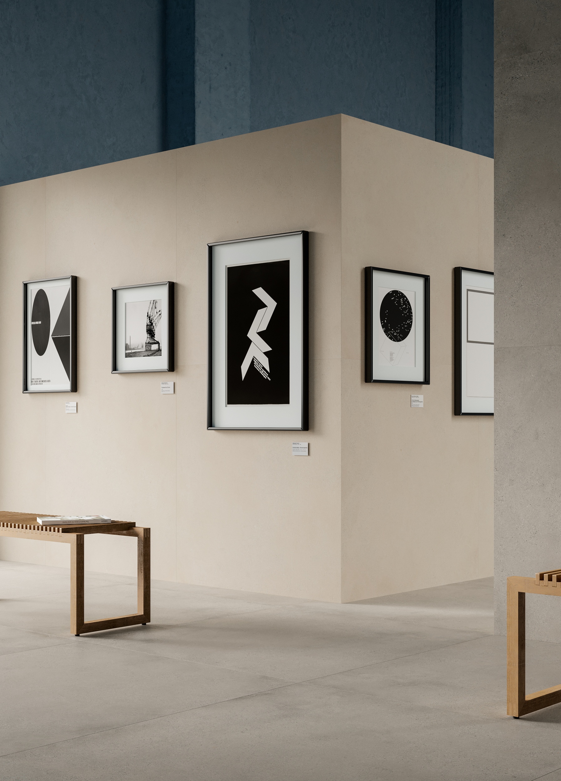 Fliese Zementoptik mit Terrazzo Logico Light Sant Agostino creme elfenbein im Flur