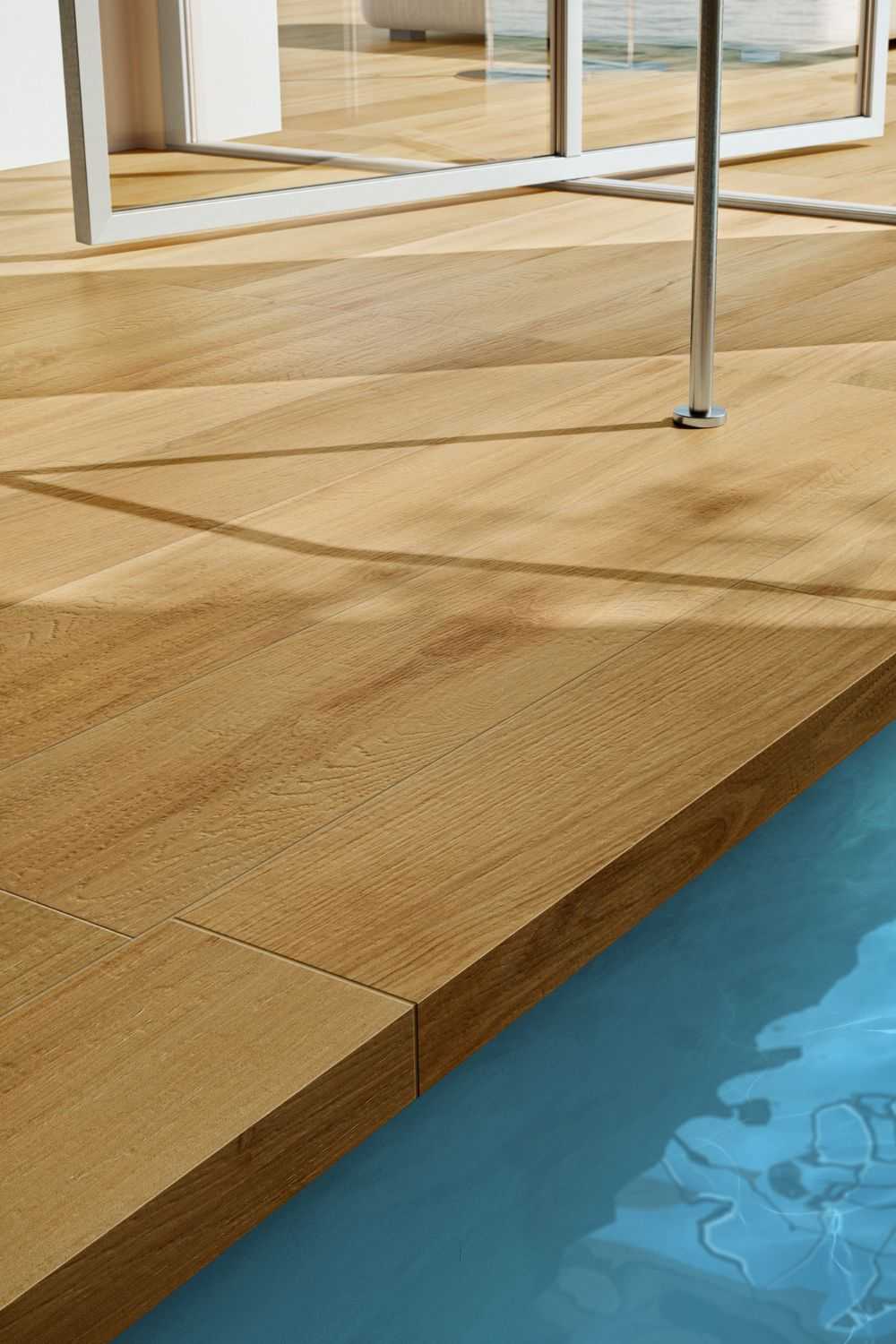 Terrassenplatte Holzoptik junge Eiche 30x120 cm "I Roveri Rovere Naturale" Feinsteinzeug 1,9 cm rektifiziert