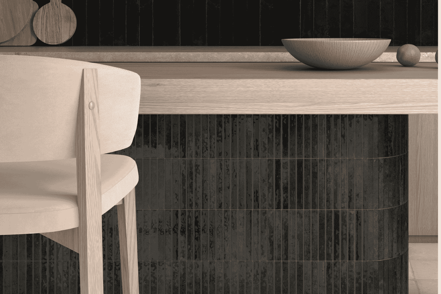 Stäbchenfliesen 11,5 x 23,1 cm "Kit-Kat Noche glossy" schwarz glänzend Feinsteinzeug