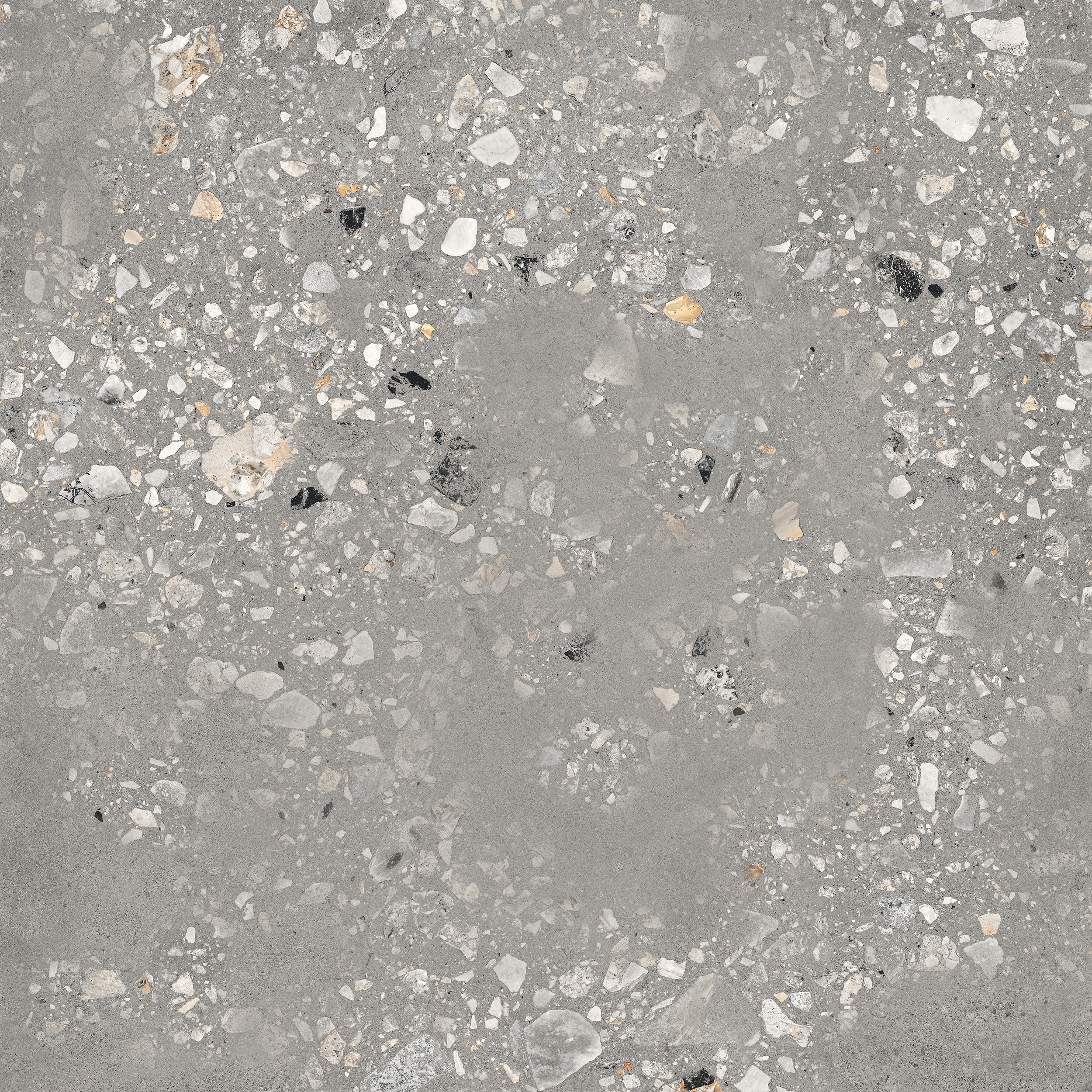 120x120 cm Fliese Terrazzo-Optik Logico Cosmo Grey Sant Agostino grau