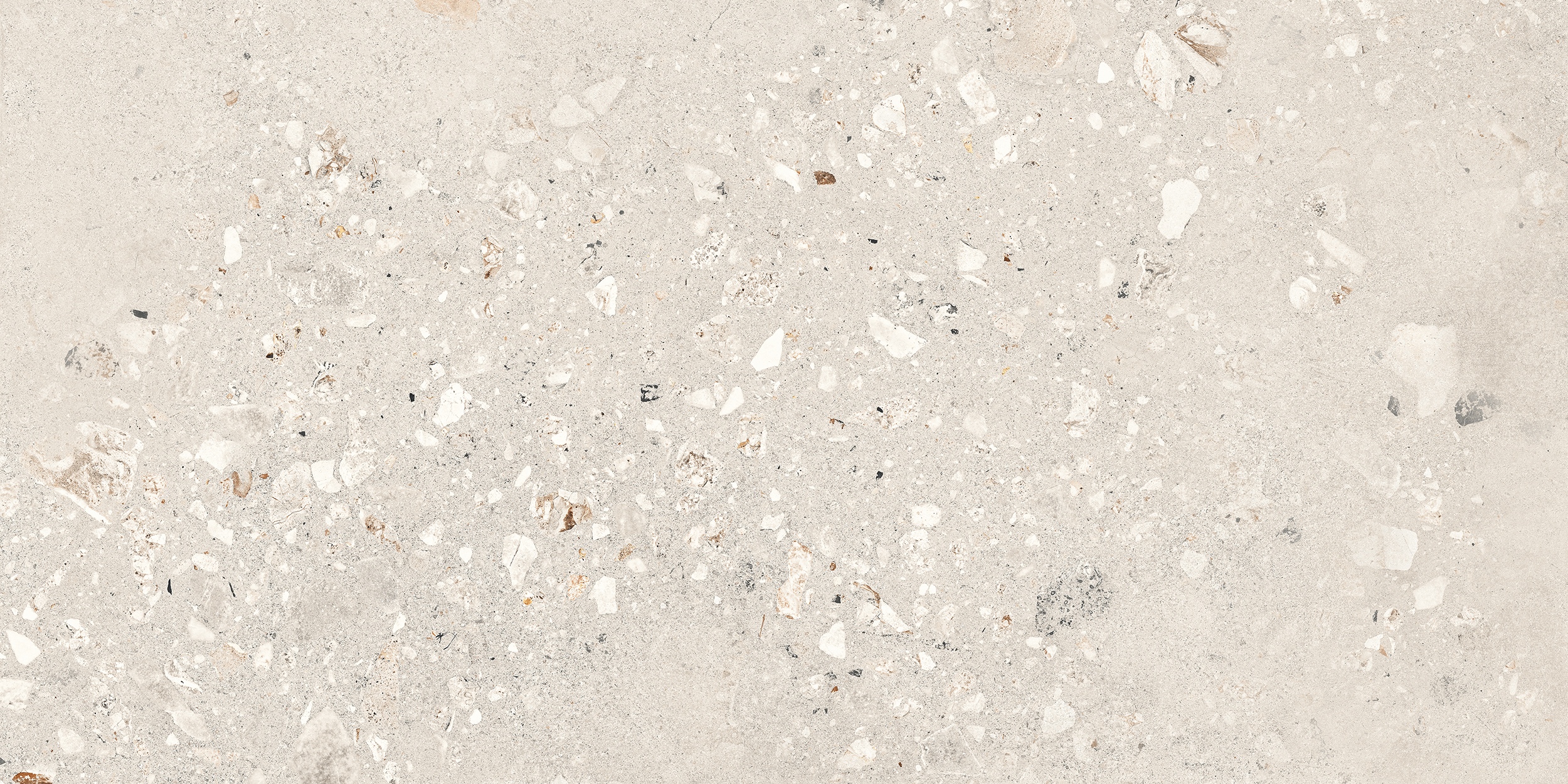 60x120 cm Fliese Terrazzo-Optik Logico Cosmo Pearl Sant Agostino hellgrau