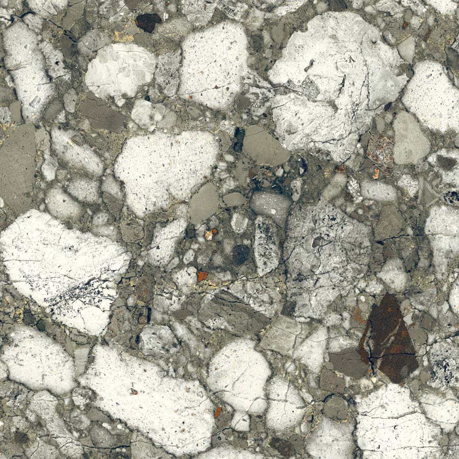 Fliese Terrazzo-Steinoptik grün matt 60x60 cm "Veni Emerald" rektifiziert