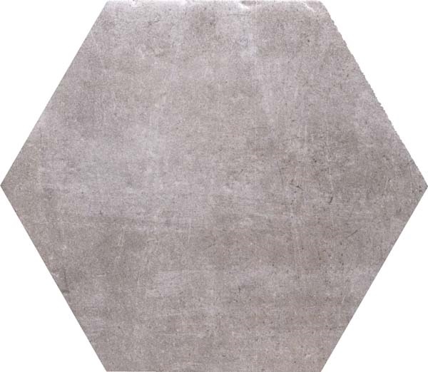 Fliese Sechseck Hexagon Vintage Rustikal grau 24x27,7cm "New Orleans Bourbon Street" CIR