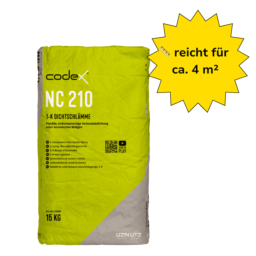1K Dichtschlämme für Innen & Außen "Codex NC 210" Dichtungsschlämme flexibel 15 kg