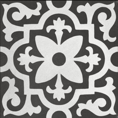 Fliese Patchwork Dekor Zementoptik schwarz Contrasti Antracite Decoro Mix Ragno by Marazzi