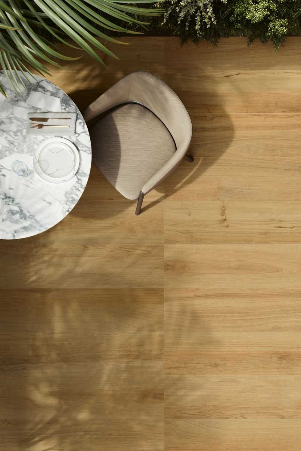 Terrassenplatte Holzoptik junge Eiche 30x120 cm "I Roveri Rovere Naturale" Feinsteinzeug 1,9 cm rektifiziert