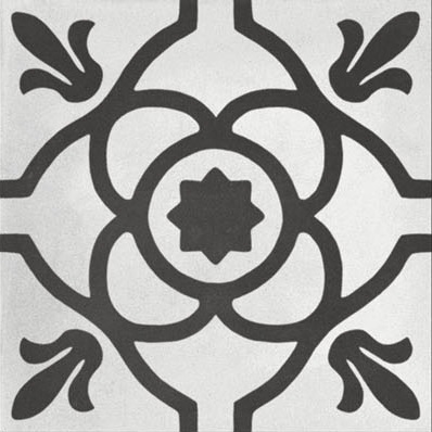 Fliese Patchwork Dekor Zementoptik schwarz Contrasti Antracite Decoro Mix Ragno by Marazzi