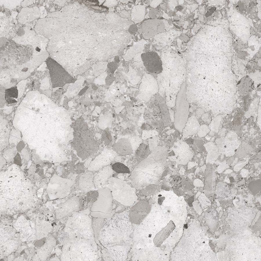 Fliese Terrazzo-Steinoptik grau matt 60x60 cm "Venistone Grey" rektifiziert