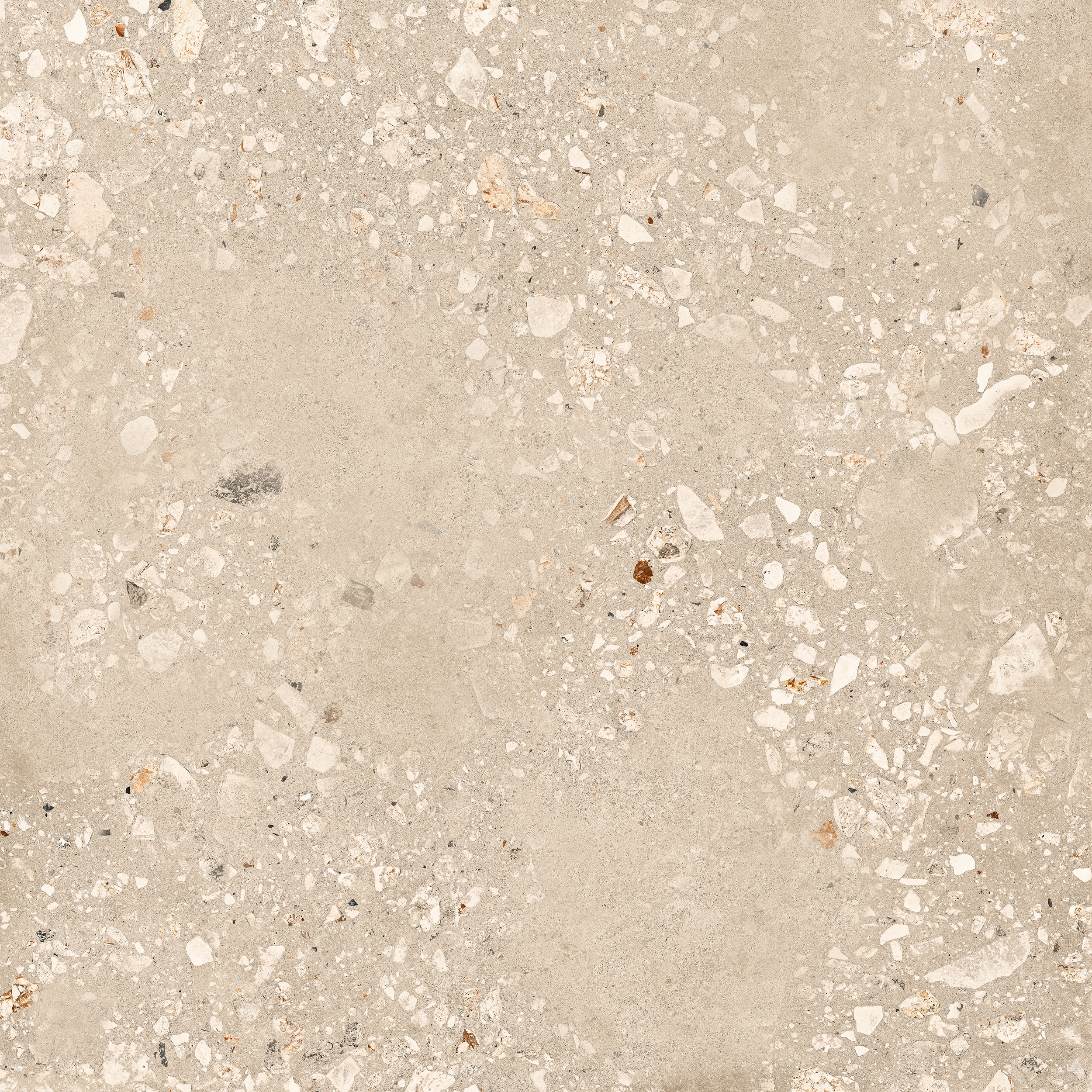 120x120 cm Fliese Terrazzo-Optik Logico Cosmo Sand Sant Agostino beige