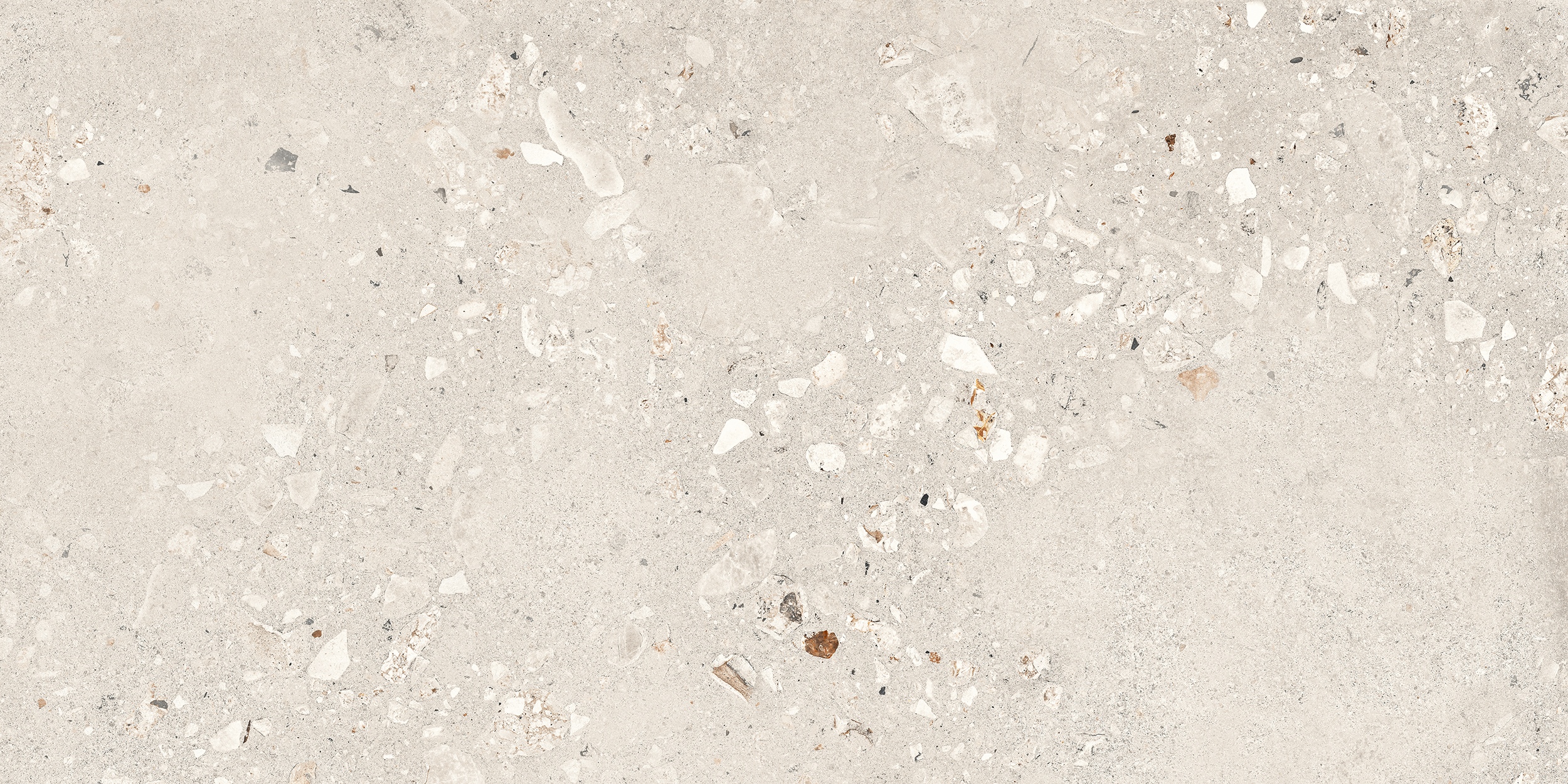 60x120 cm Fliese Terrazzo-Optik Logico Cosmo Pearl Sant Agostino hellgrau