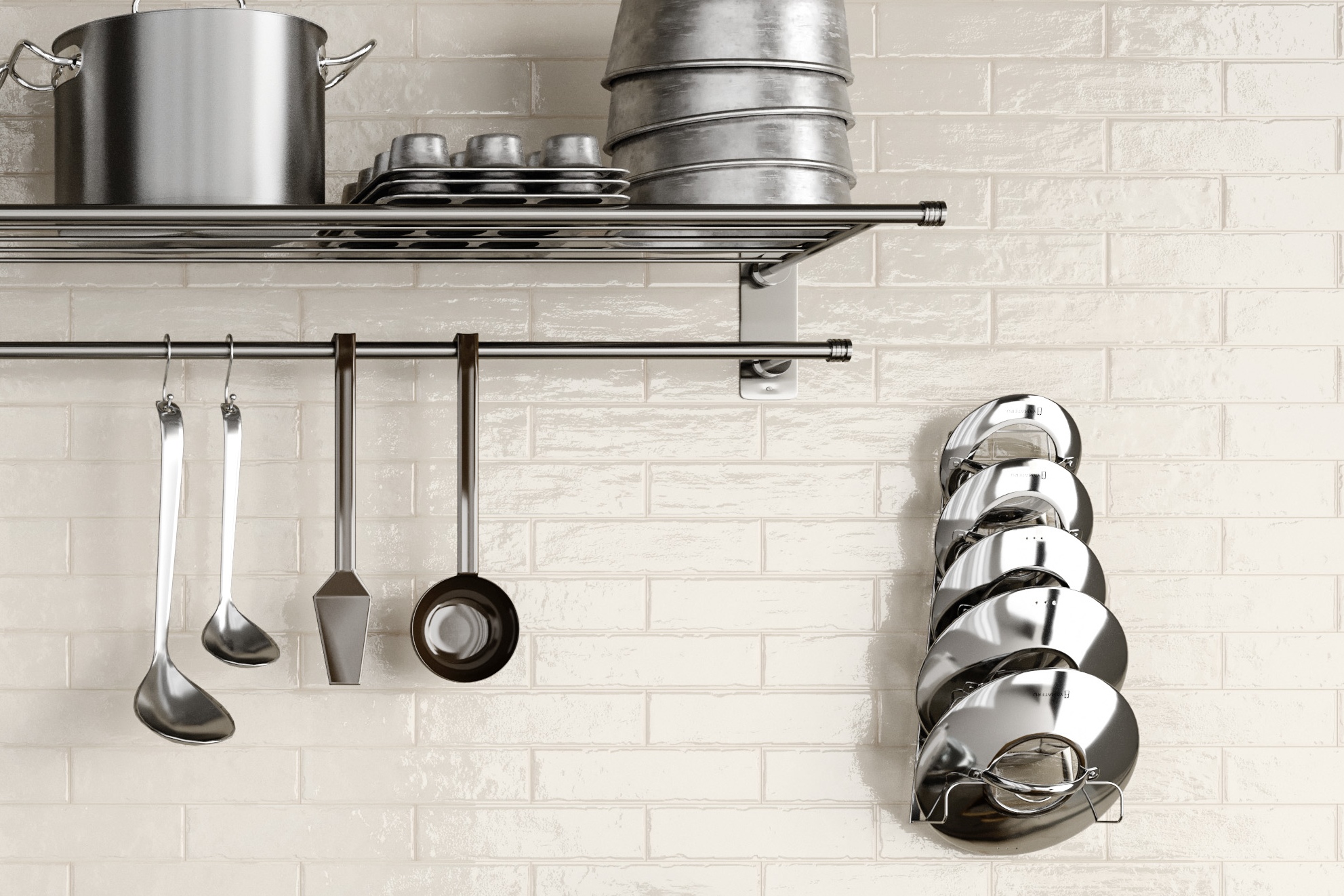 Fliese glasiert unregelmäßige Oberfläche "Tetris White" weiß glänzend 5x20 cm