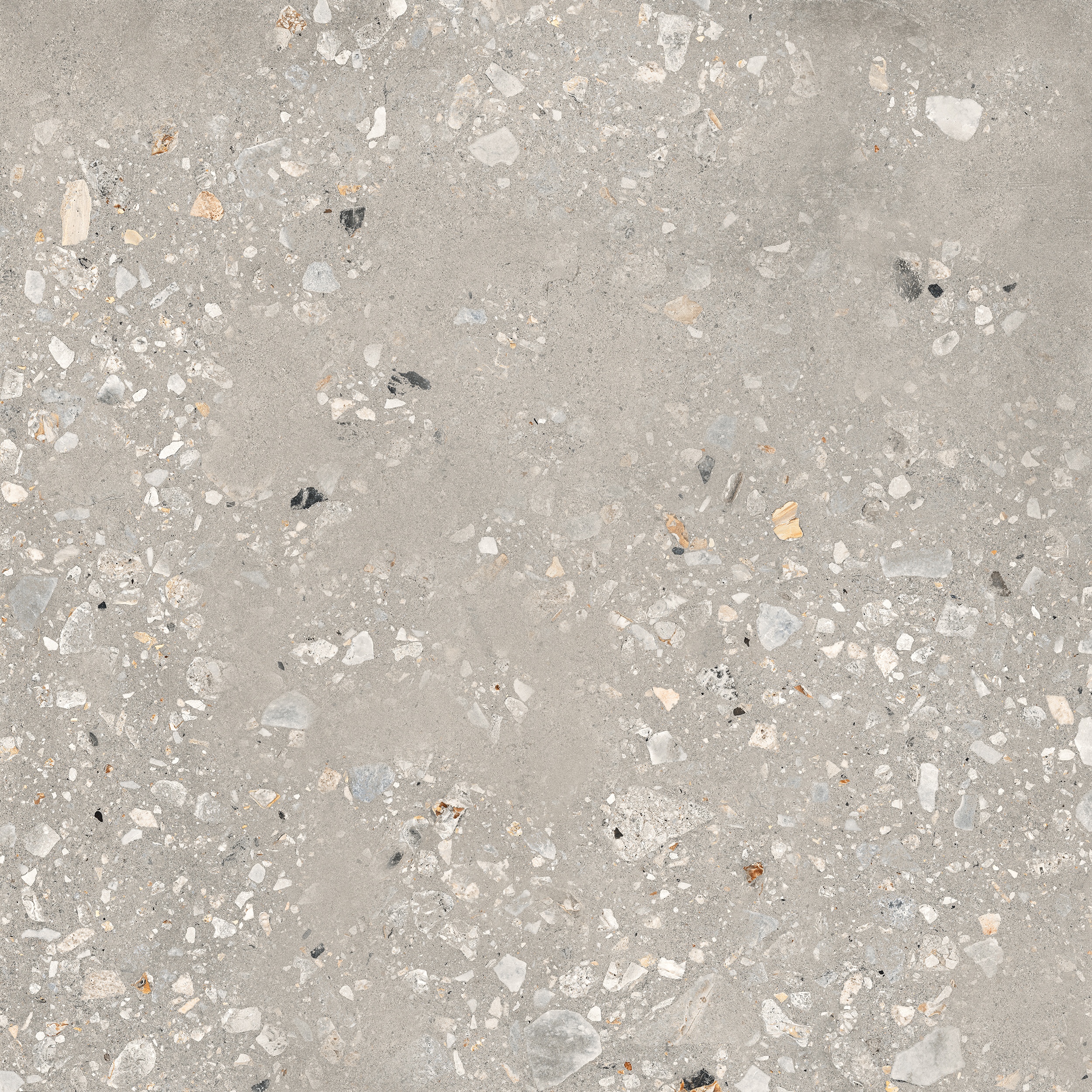 120x120 cm Fliese Terrazzo-Optik Logico Cosmo Cement Sant Agostino grau-braun
