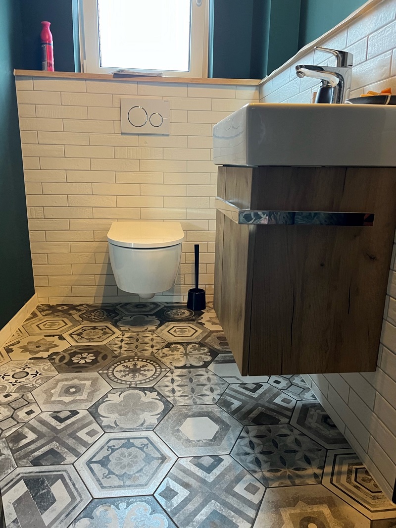 Fliese Sechseck Hexagon Dekor Retro Vintage Rustikal Miami Mix CIR zufällige Dekore