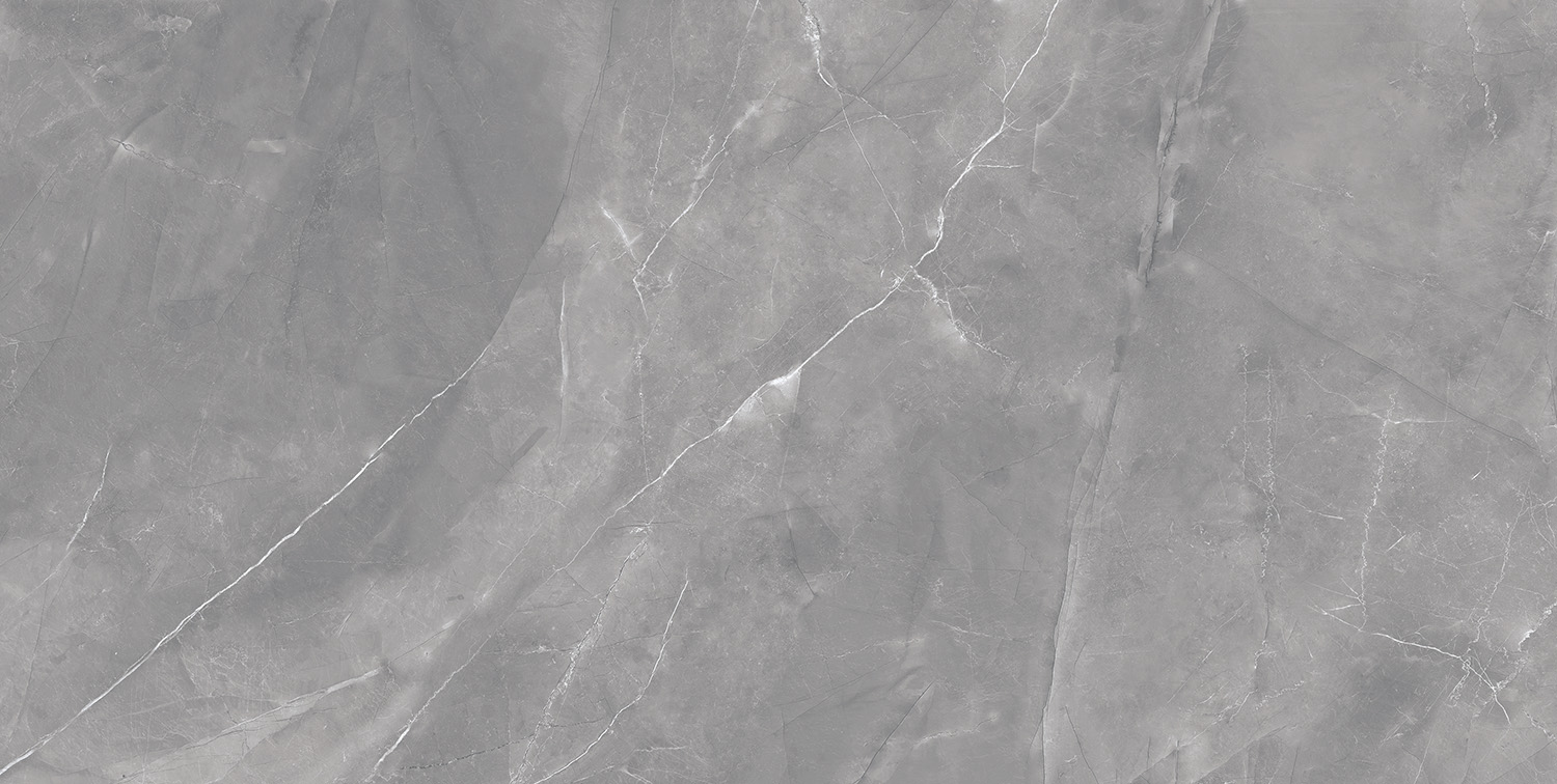 Fliese Steinoptik grau poliert "Magda Gris" Feinsteinzeug rektifiziert