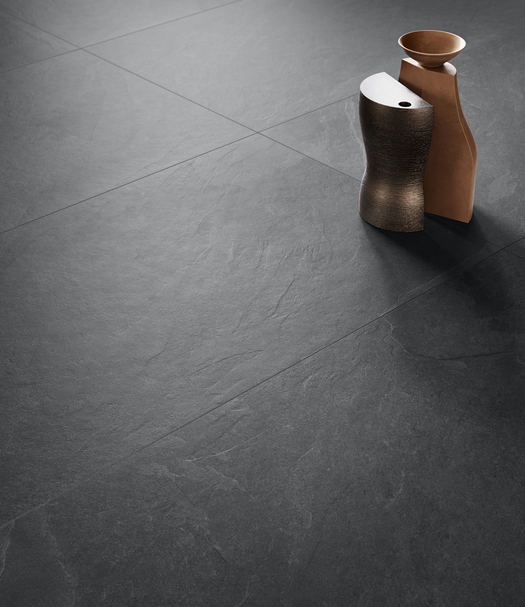 Fliese Steinoptik schwarz Unionstone Mustang Sant Agostino