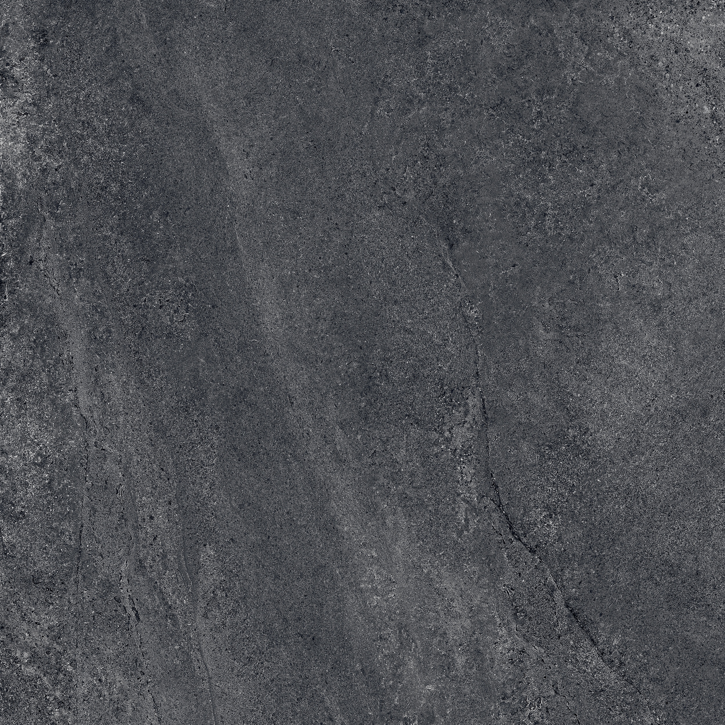 90x90 cm Fliese Natursteinoptik Sant Agostino Bergstone Black Steinoptik dunkelgrau schwarz