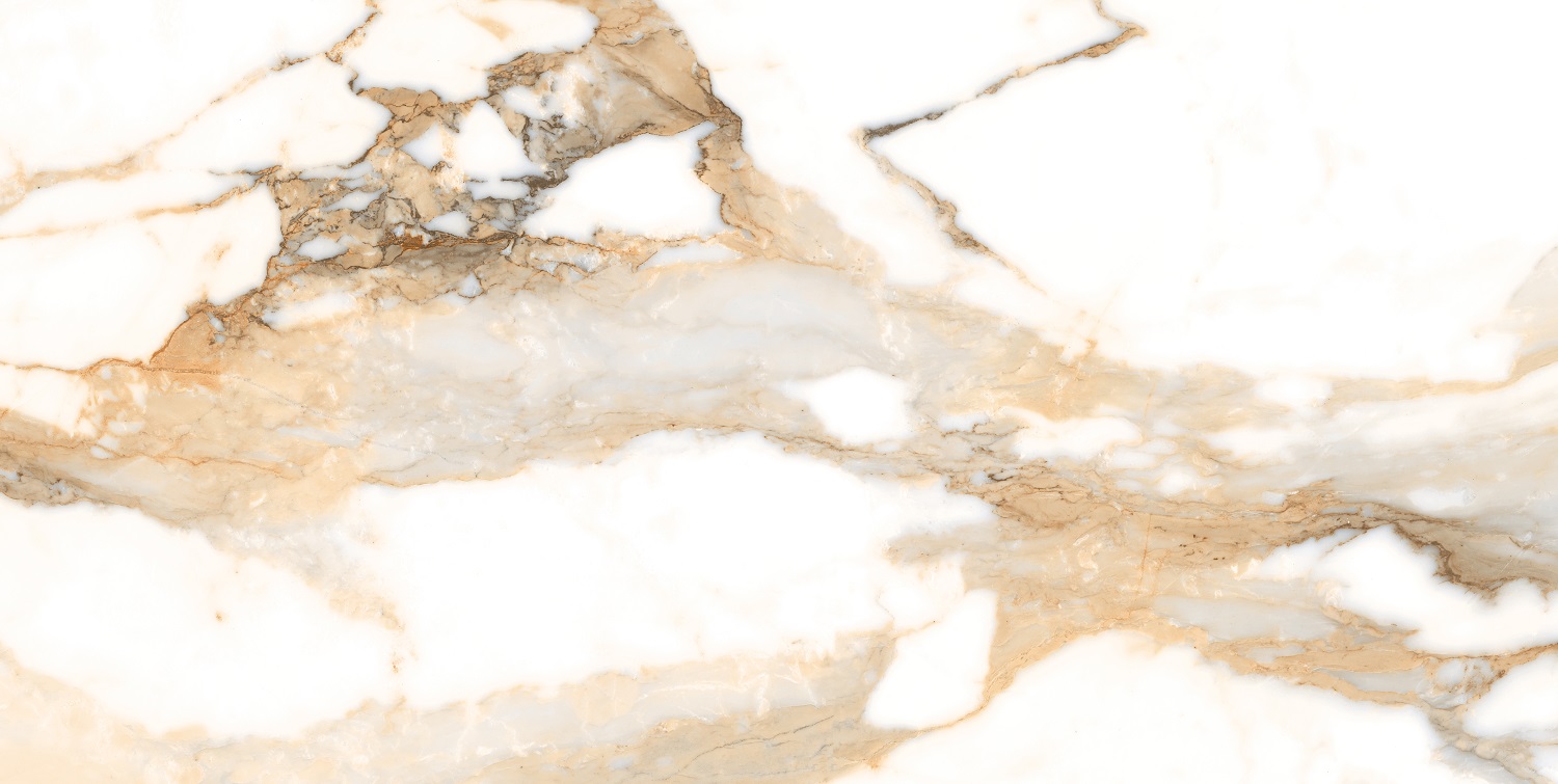 ABVERKAUF Fliese Paonazzetto-Marmoroptik weiß-beige matt 60x120 cm "Crash Beige" rektifiziert