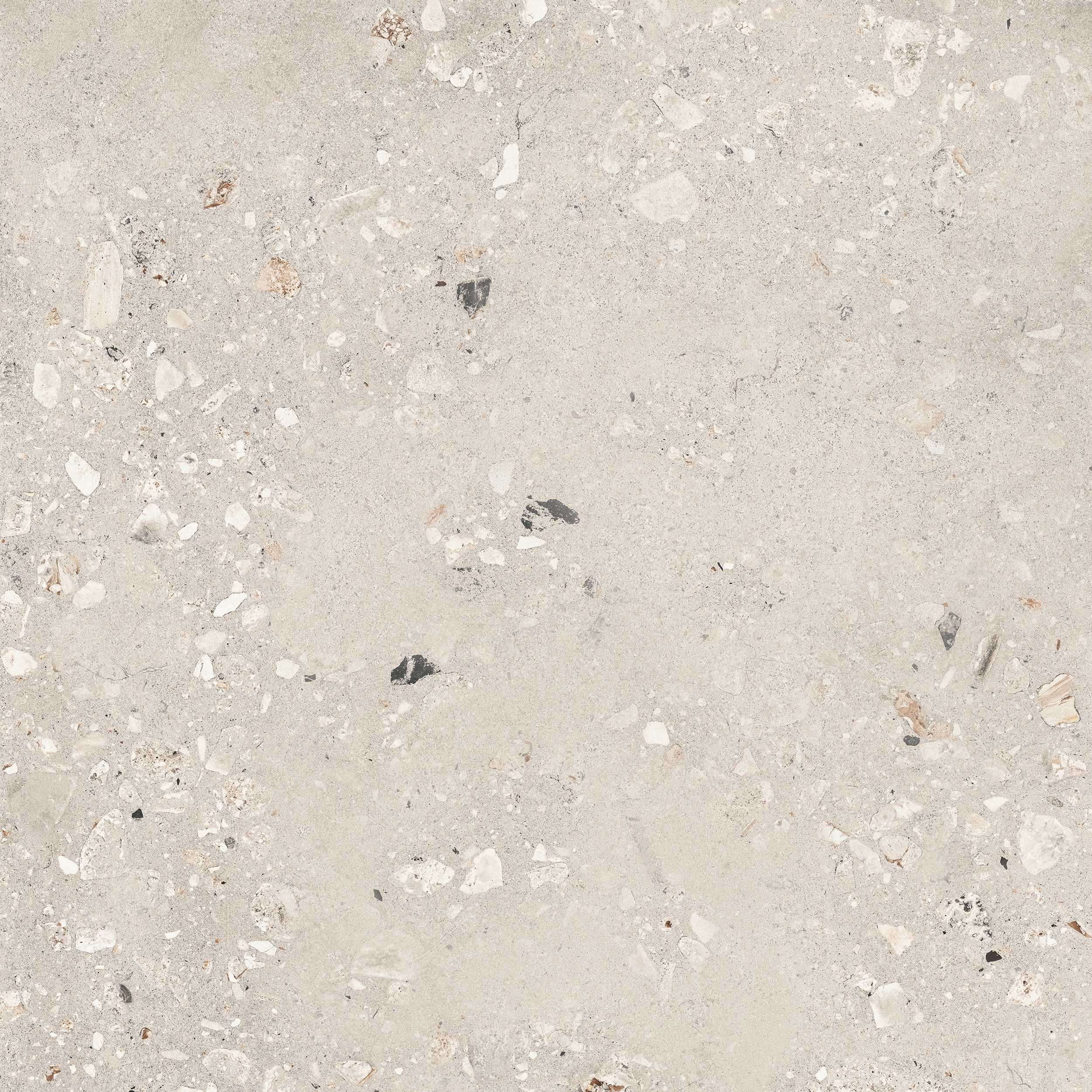90x90 cm Fliese Terrazzo-Optik Logico Cosmo Pearl Sant Agostino hellgrau