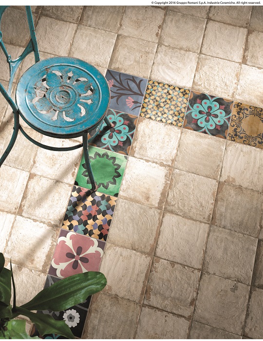 Fliese Vintage Retro weiß-grau "Havana Sugar Cane (Bianco)" CIR (Farbmischung nach Zufall)