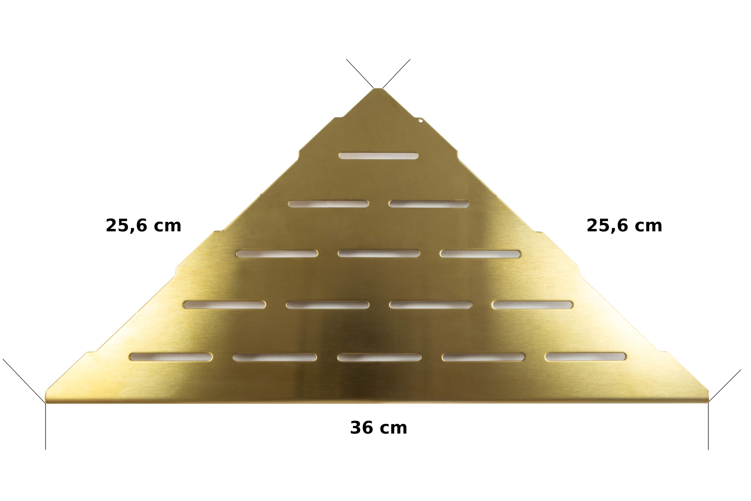 Maße Fliesenprofi Duschablage Dreieck Edelstahl Gold Eckregal für Fliesen & Fugen