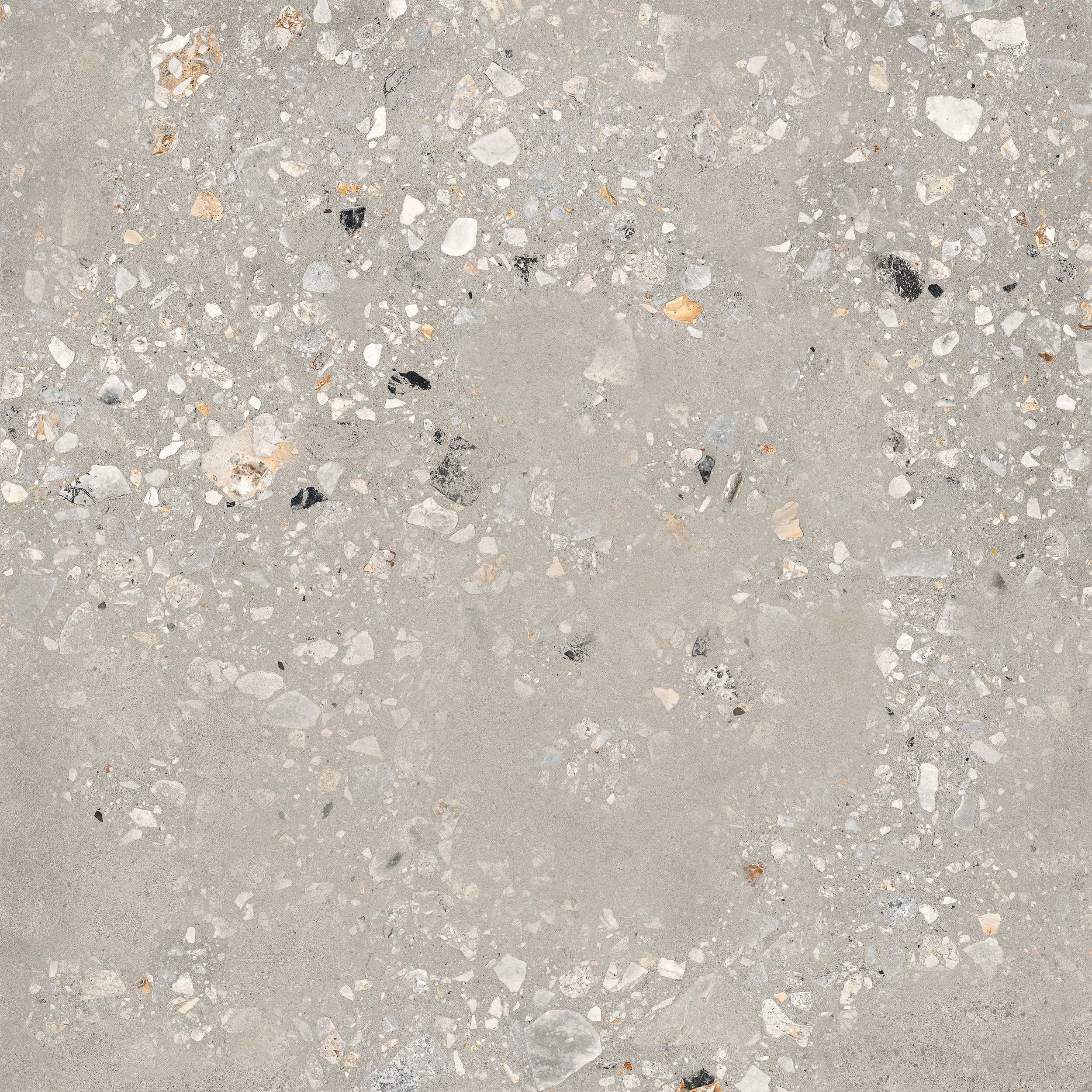 120x120 cm Fliese Terrazzo-Optik Logico Cosmo Cement Sant Agostino grau-braun