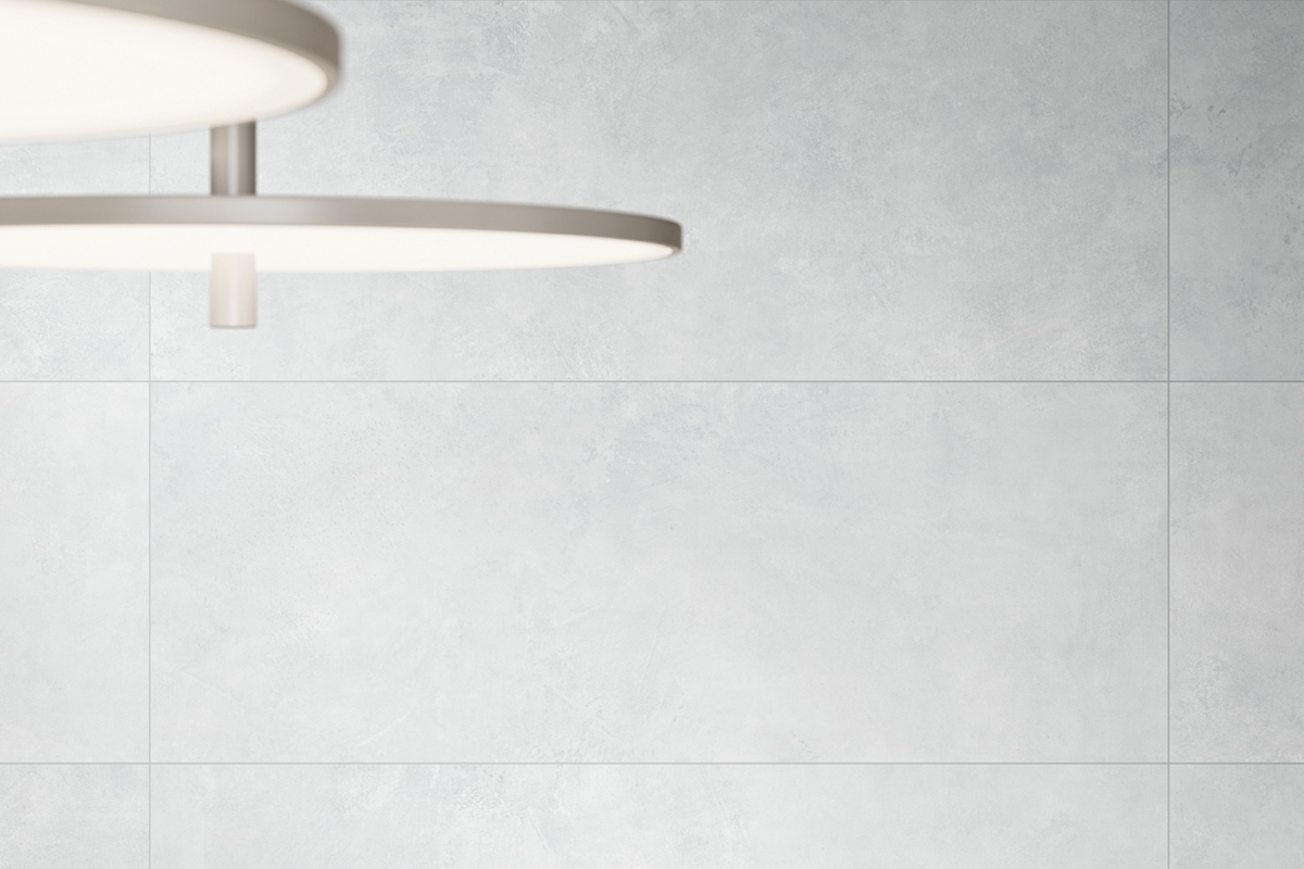 Wandfiese Zementoptik Spotlight Uni Blue 35x100 cm Betonoptik pastellblau hellblau blau