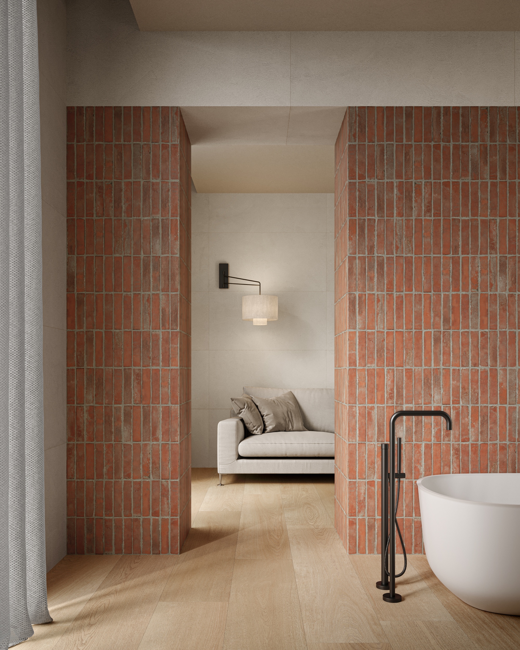 Wandfliesen Klinker Riemchen Ziegeloptik Bit Cotto Sant Agostino terrakotta terracotta für Badezimmer