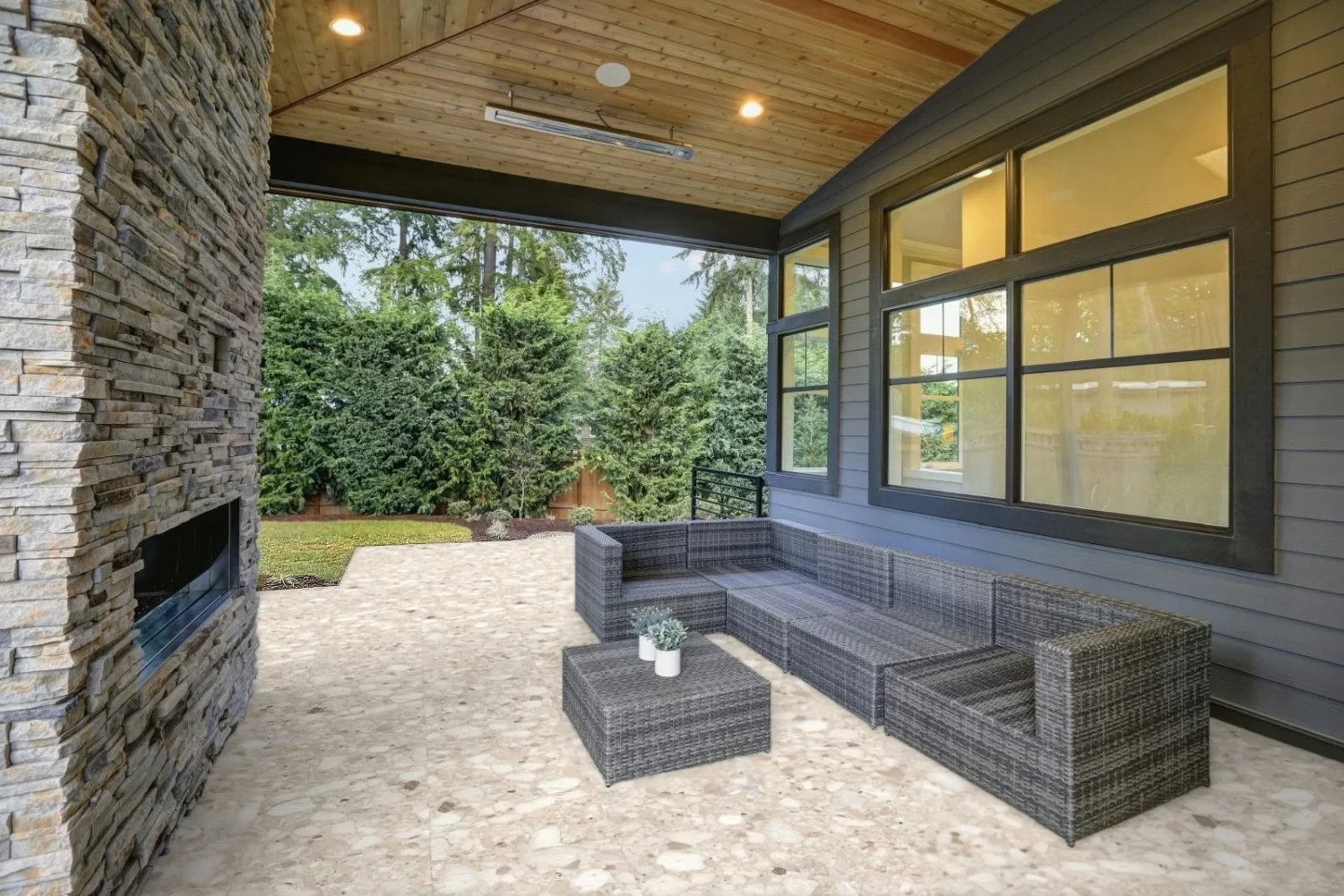 Terrassenplatte Terrazzo-Steinoptik "Venistone Beige"