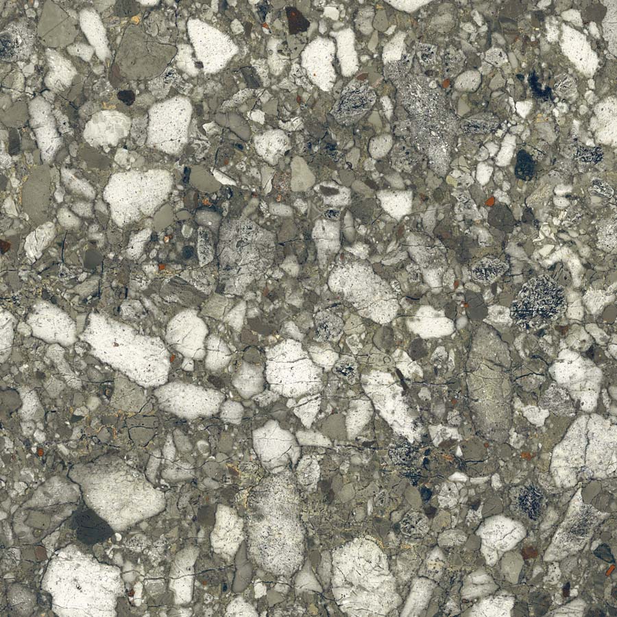 Fliese Terrazzo-Steinoptik grün glänzend 120x120 cm "Veni Emerald" rektifiziert