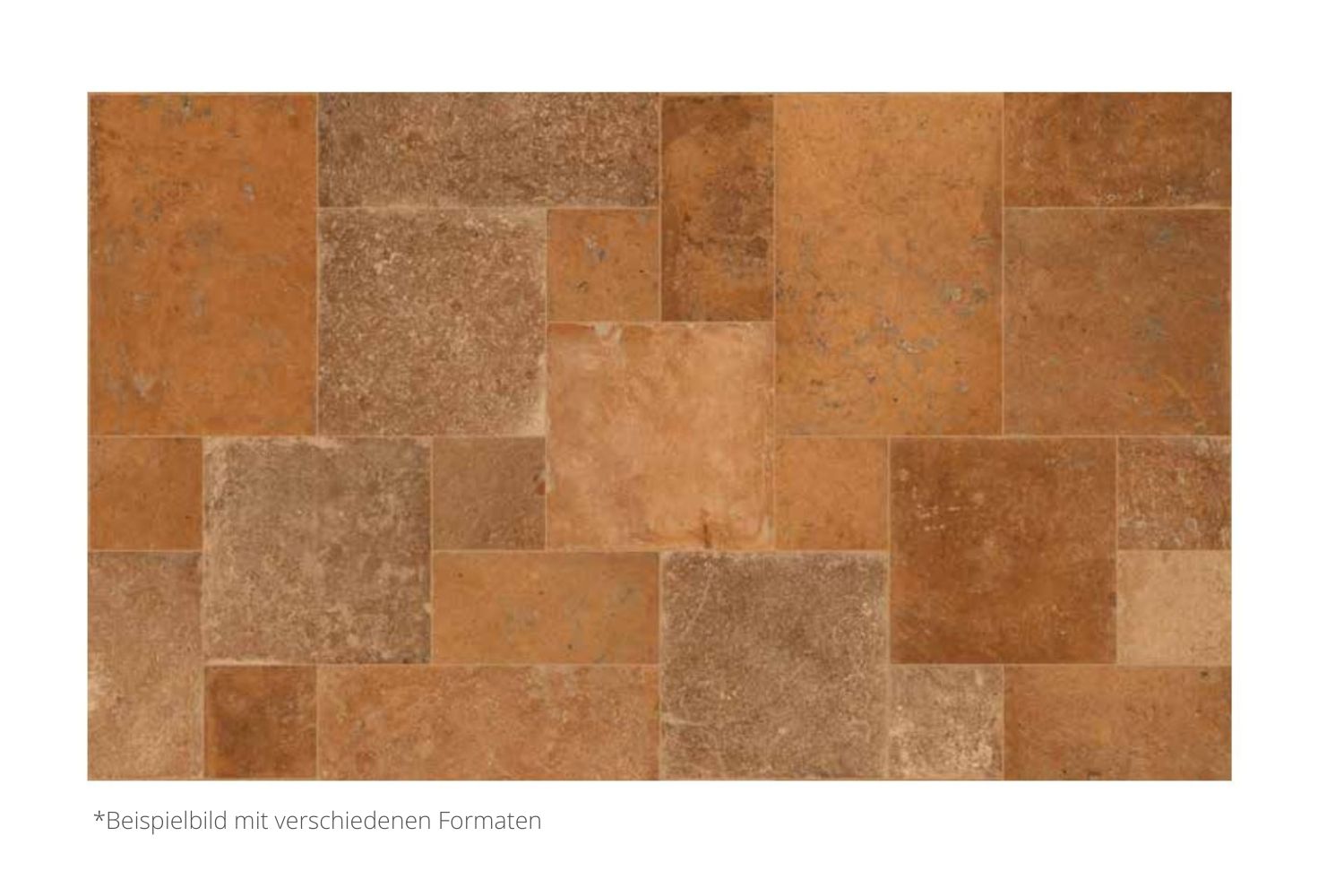 Fliese Terracotta-Steinoptik 20x20 cm "Cotto del Campiano Dorato" CIR (Farbmischung nach Zufallsprinzip)