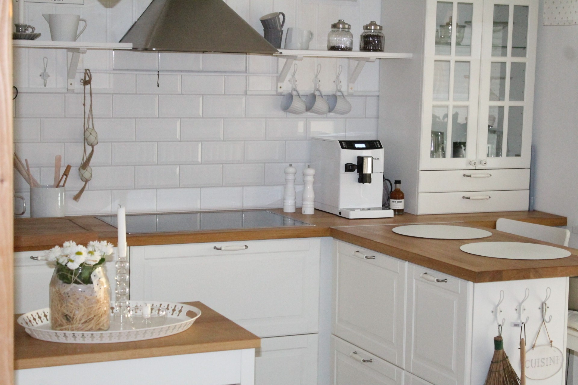 Metro Fliese Subway weiß glänzend  Küchenspiegel Wandfliese Küche Bad Facettenfliese Fabresa