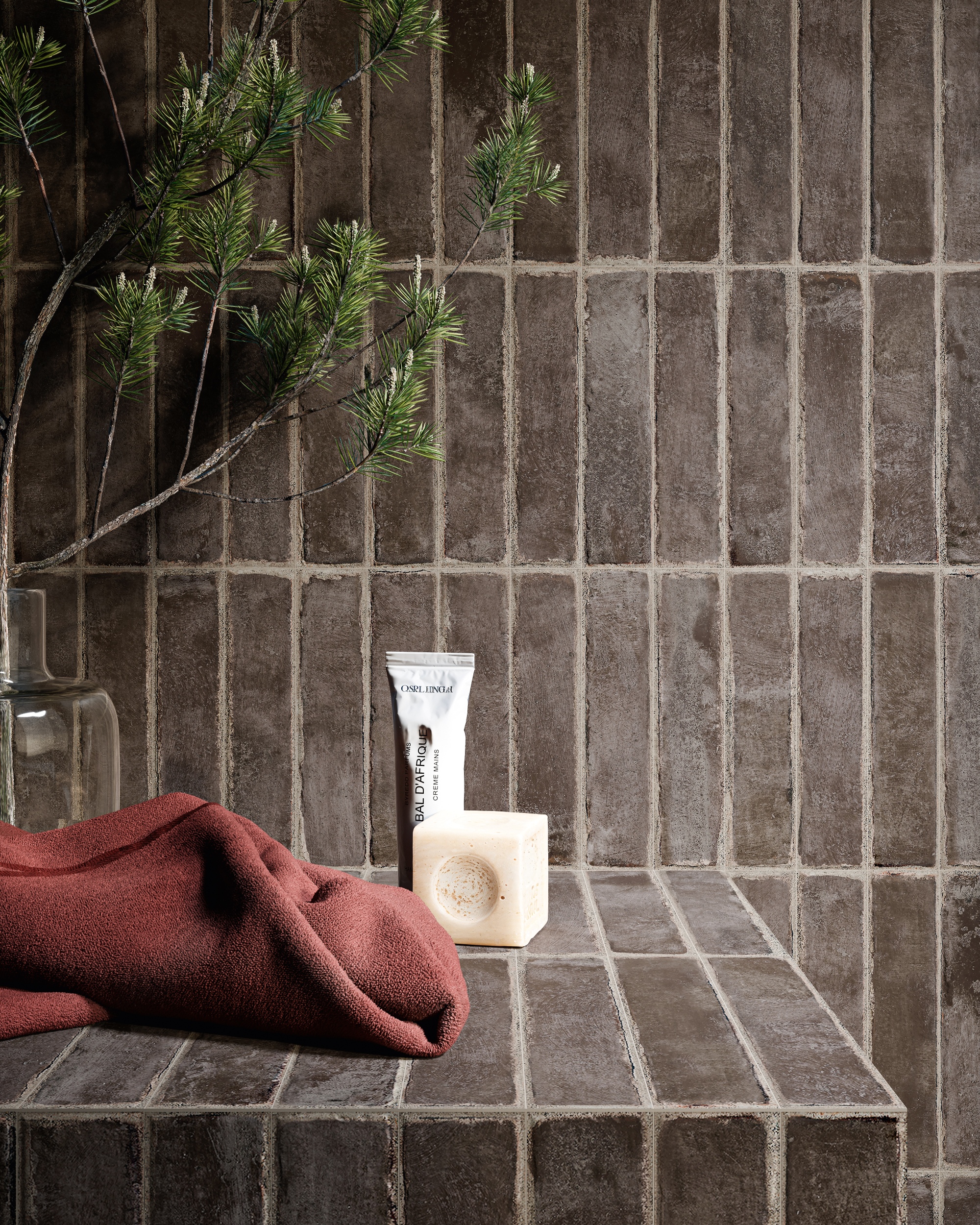 Wandfliesen Klinker Riemchen Ziegel Bit Moka Sant Agostino schoko-braun dunkelbraun Verblender für Badezimmer