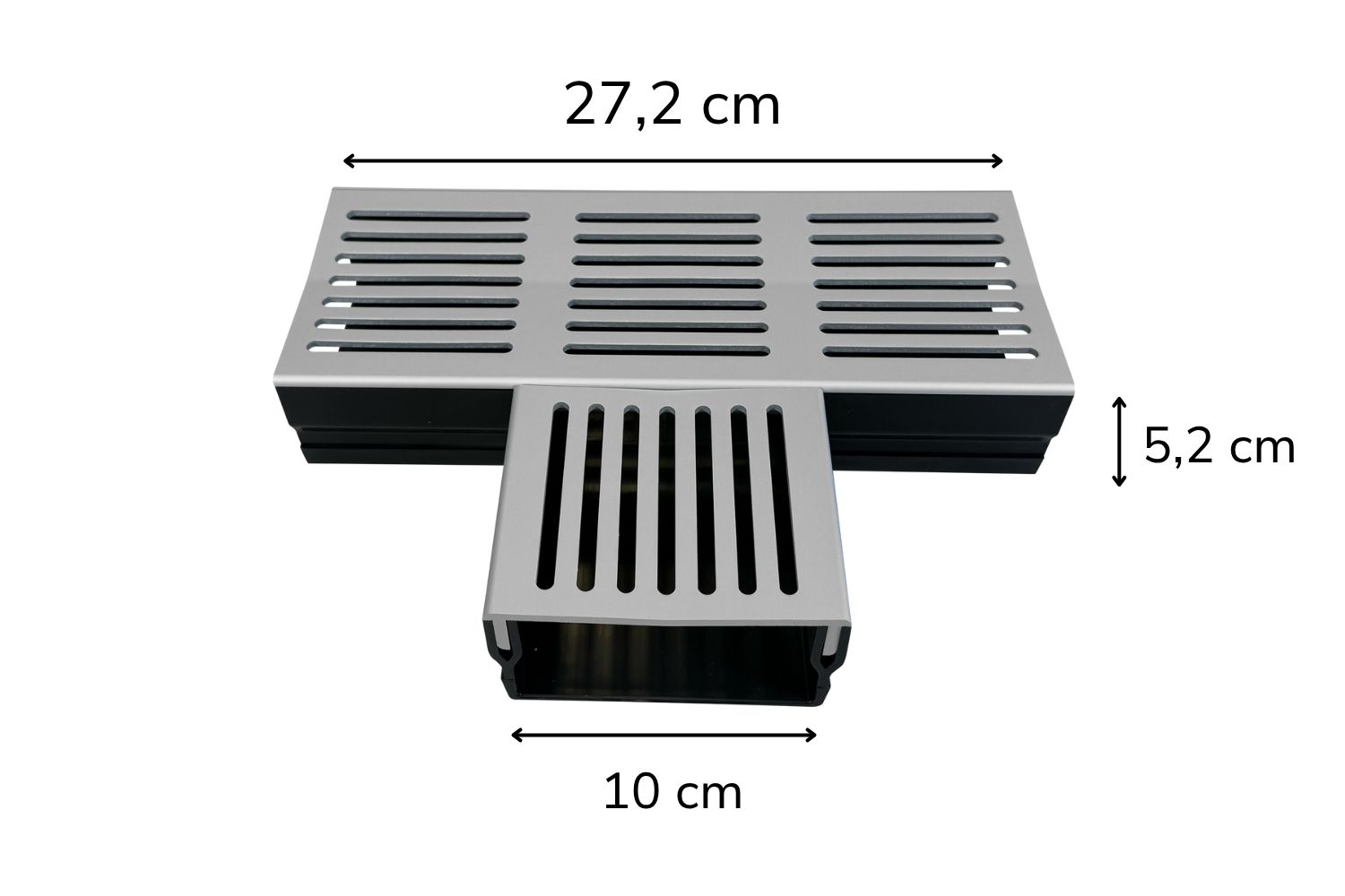 T-Stück für Entwässerungssystem U-Drain Pro silber eloxiert