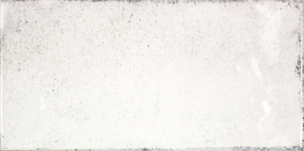 Wandfliese glasiert gewellt mediterran Retro Vintage weiß glänzend Vita Bianco Fabresa