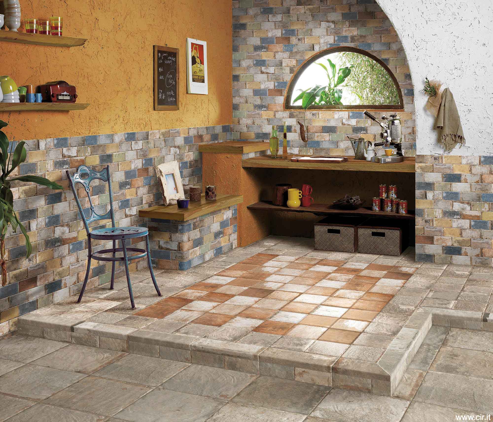 Fliese Vintage Dekor Retro bunt "CIR Old Havana Mix" bunter Farbenmix nach Zufall