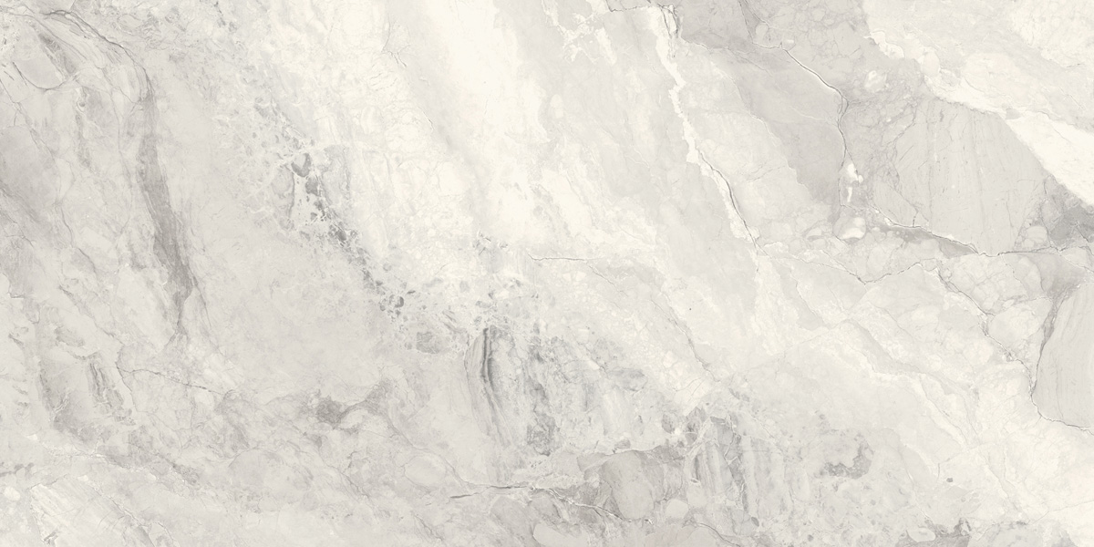 Fliese Marmoroptik grau marmoriert 60x120 cm glänzend "Mystic Pearl poliert"