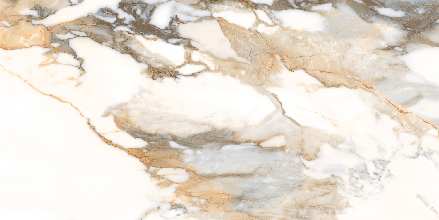 ABVERKAUF Fliese Paonazzetto-Marmoroptik weiß-beige matt 60x120 cm "Crash Beige" rektifiziert