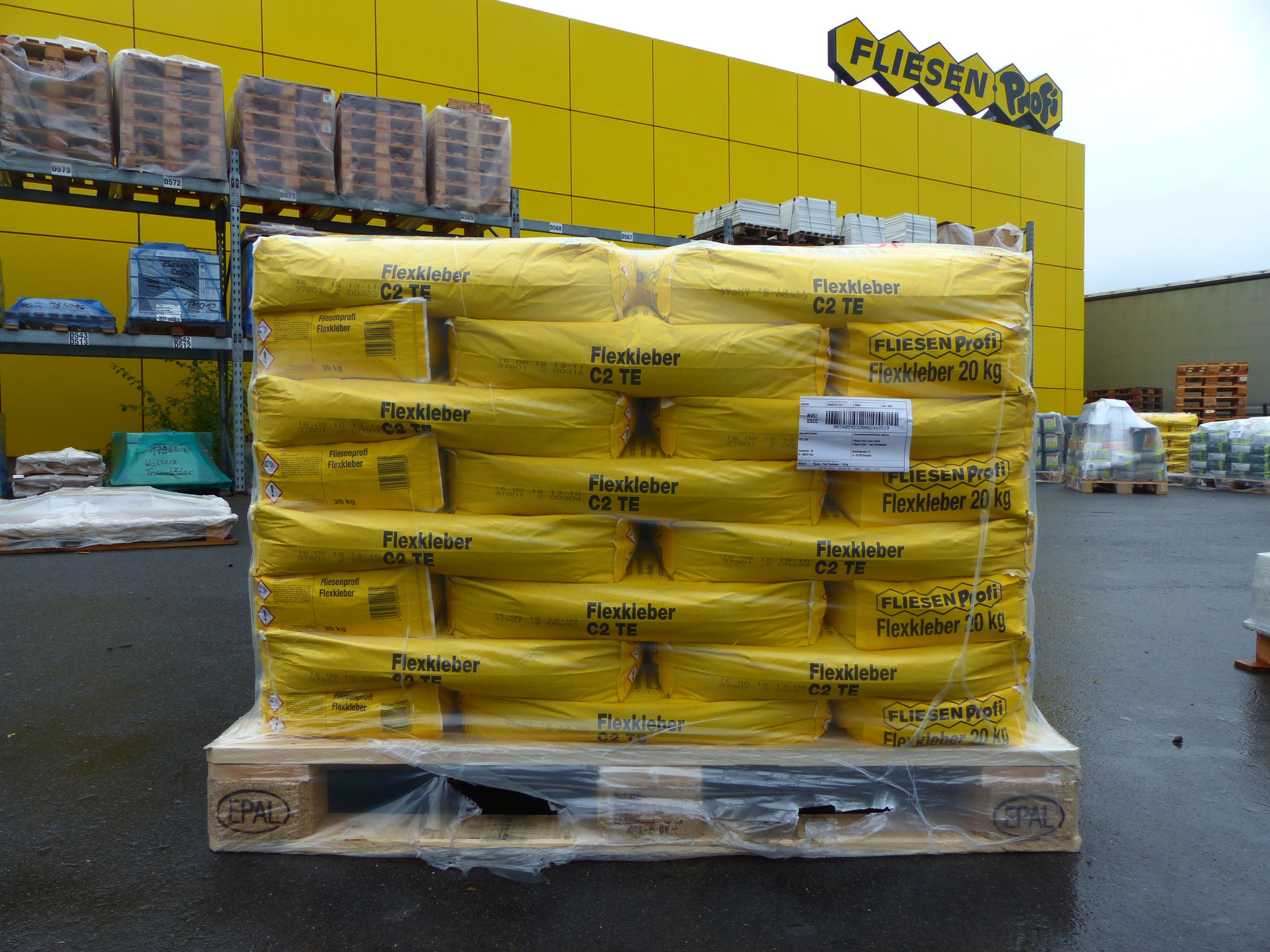 Fliesenkleber günstig Flexkleber Dünnbettmörtel Fliesen-Profi 20kg  C2TE gemäß EN 12004